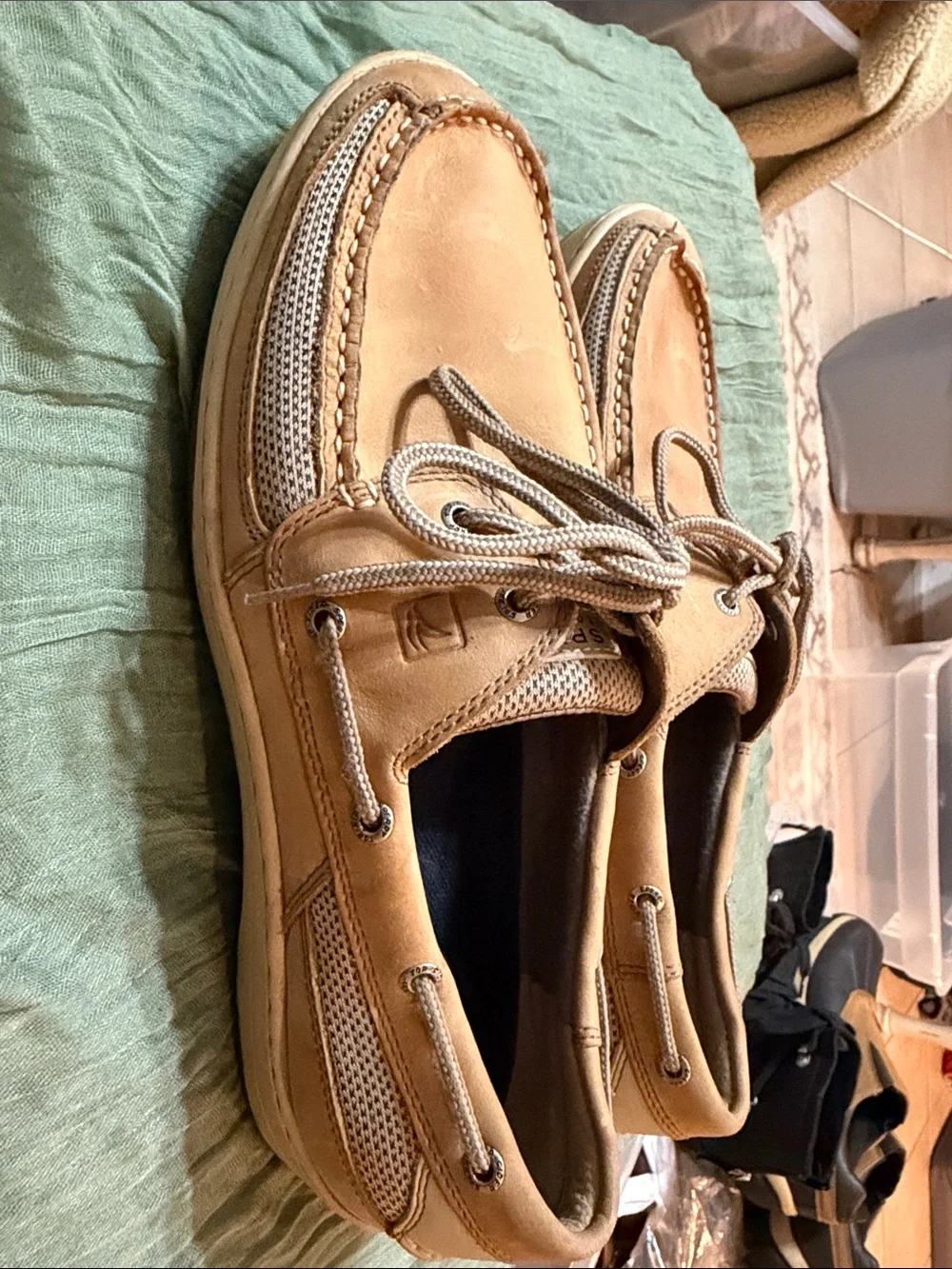 Sperry Men’s Light Brown/Tan Leather Boat Shoes